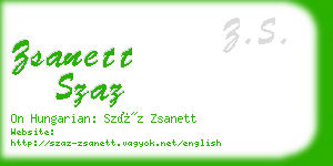 zsanett szaz business card